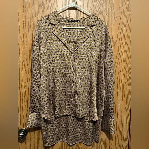 Zara Tops - Zara Pajama Style Shirt